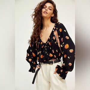 FREE PEOPLE x INTIMATELY Poppy Floral Lace Bodysuit